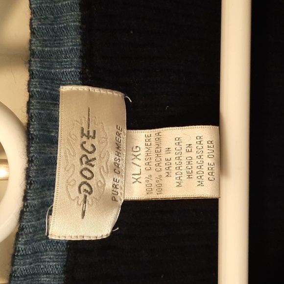 Men's Navy 100% Cashmere Heavy V-Neck Sweater Size XL - Picture 2 of 3